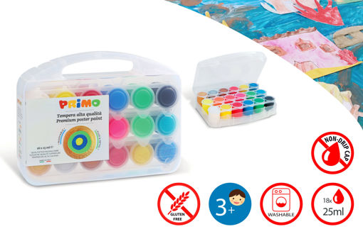 Picture of CMP PRIMO POSTER PAINT SET 18POTS X25ML IN PP CASE